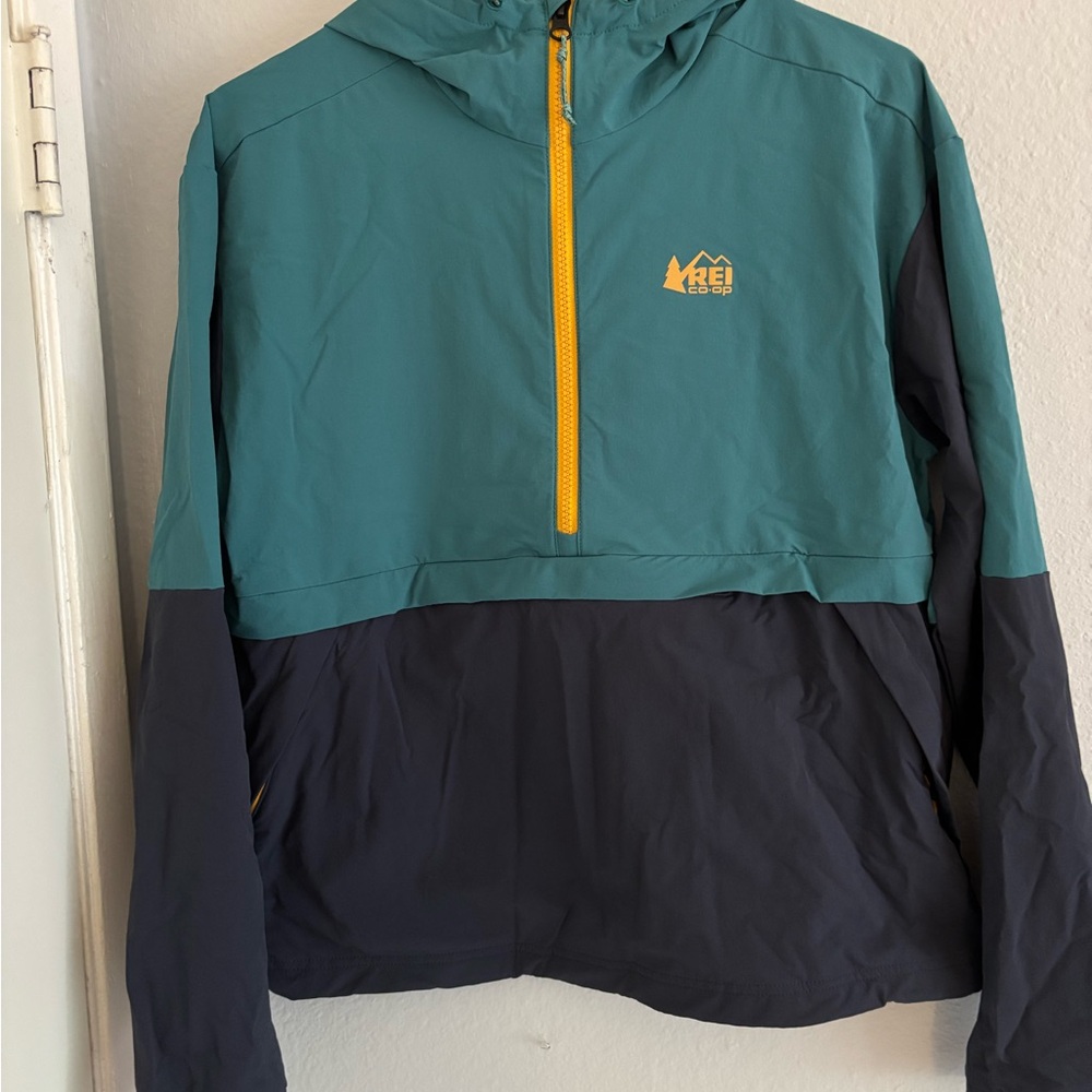 REI Teal and Navy Windbreaker